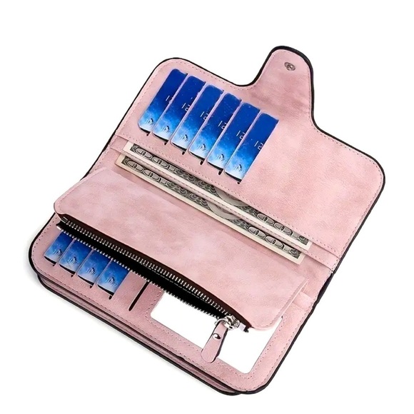 Women’s Retro Minimalist Short Wallet/Clutch/ Credit Card Case - NWT - Picture 4 of 6